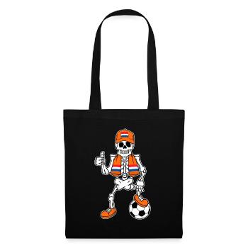 Fan de football skeleton Pays-Bas - Sac en tissu - noir - Devant