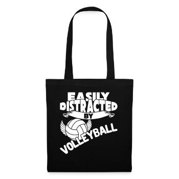 Volleyball Volleyballer - Stoffbeutel - Schwarz - Vorne