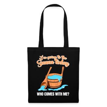 Sauna Sauna Saunistes Saboniste - Sac en tissu - noir - Devant