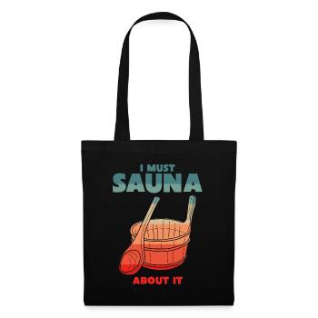 Sauna Jogue Sauna Sauna Saunistes - Sac en tissu - noir - Devant