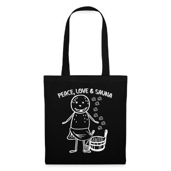 Saunieren Sauna - Sac en tissu - noir - Devant