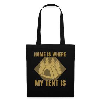 Camping Camping Tent Camping - Tote Bag - black - Front