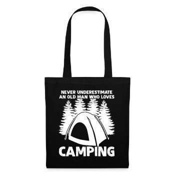 Camping Camping Camping Tent - Tote Bag - black - Front