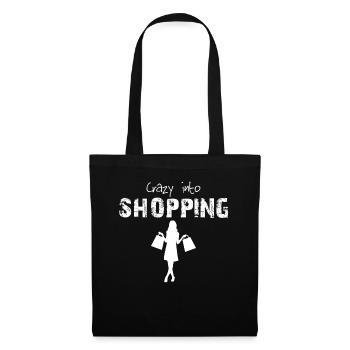 Fou dans le shopping - Sac en tissu - noir - Devant