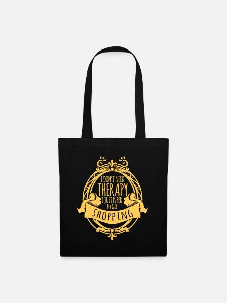 Shopping Therapy - Stoffbeutel - Schwarz