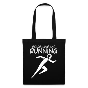 Laufen Jogging Marathon Rennen - Stoffbeutel - Schwarz - Vorne