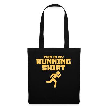 Laufen Jogging Marathon Läufer Rennen - Stoffbeutel - Schwarz - Vorne
