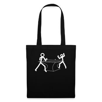 Table tennis stick figures - Tote Bag - black - Front
