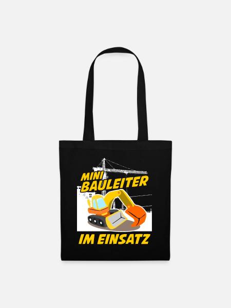 Bagger Bauleiter Baustelle Baggerfahrer - Stoffbeutel - Schwarz