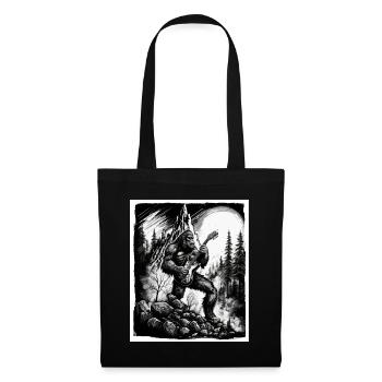 Big Foot Sasquatch Rock Guitare Musique Metal Grunge - Sac en tissu - noir - Devant