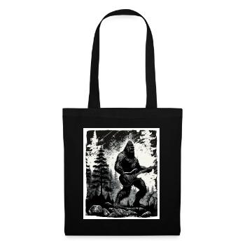 Big Foot Sasquatch Rock Guitare Musique Metal Grunge - Sac en tissu - noir - Devant