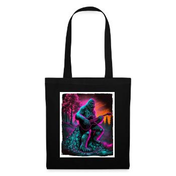 Big Foot Sasquatch Rock Guitare Musique Metal Grunge - Sac en tissu - noir - Devant