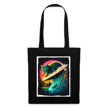 Cat Kitten Space Alien Planet Astronaut - Tote Bag - black - Front