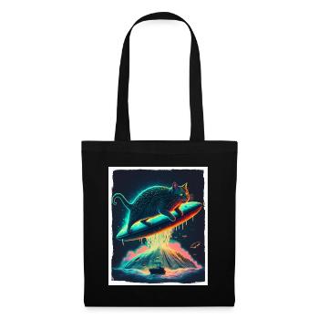 Cat Kitten Space Alien Planet Astronaut - Tote Bag - black - Front