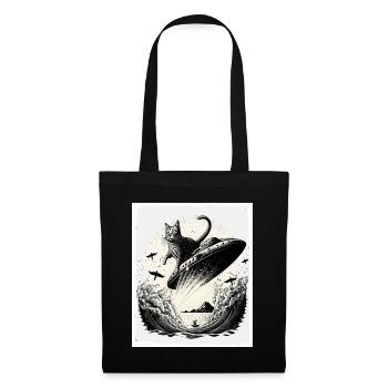 Cat Kitten Space Alien Planet Astronaut - Tote Bag - black - Front