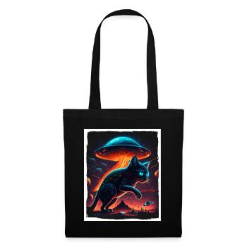 Cat Kitten Space Alien Planet Astronaut - Tote Bag - black - Front