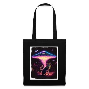 Cat Kitten Space Alien Planet Astronaut - Tote Bag - black - Front