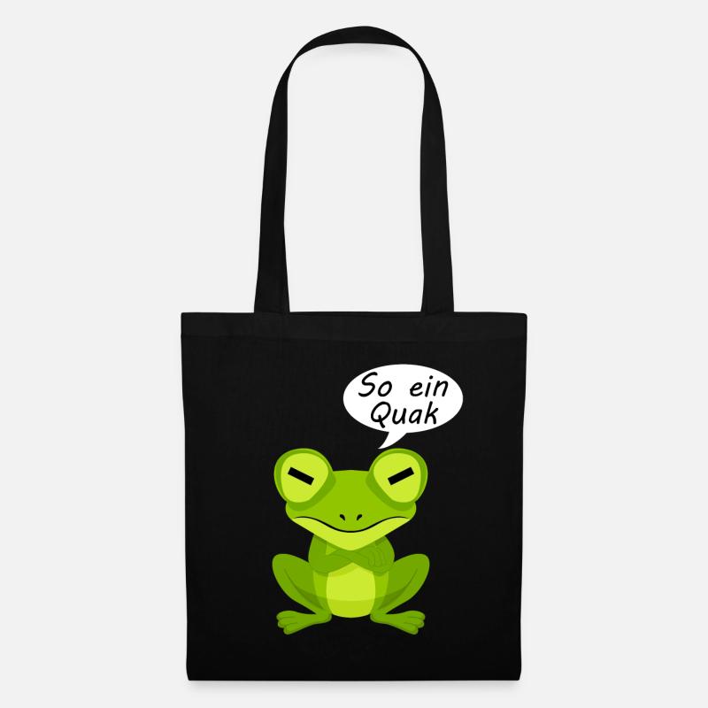 Frosch Frösche - Stoffbeutel - Schwarz