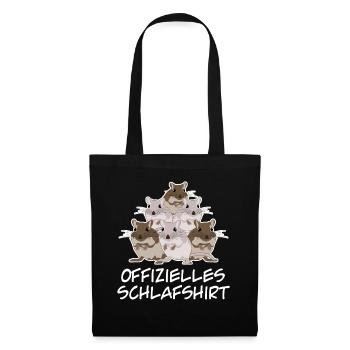 Rennmaus Schlafshirt Rennmäuse - Stoffbeutel - Schwarz - Vorne