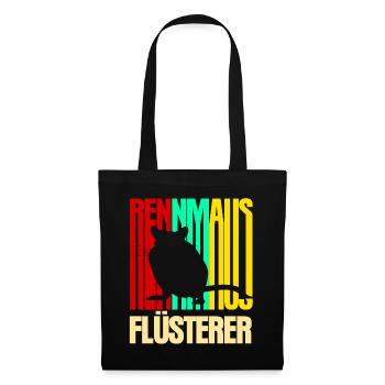 Rennmaus Flüsterer - Stoffbeutel - Schwarz - Vorne