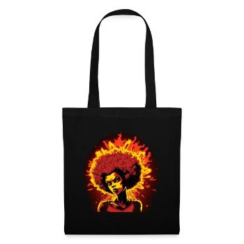 Afro Hair Retro Africa Queen Sunglasses Neon - Tote Bag - black - Front