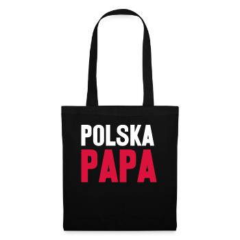 Pologne Père Mât Papa Drapeau Polonais - Sac en tissu - noir - Devant