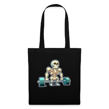 Deadlift Skeleton Bodybuilding Sport Deadlift - Tote Bag - black - Front