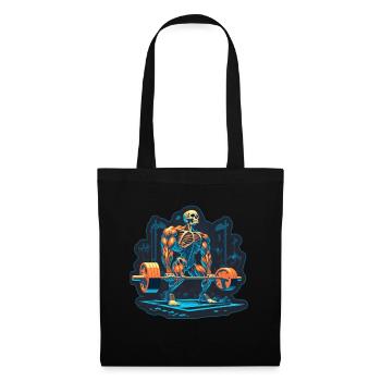 Soulevé de terre Skeleton Bodybuilding Sport Soulevé de terre - Sac en tissu - noir - Devant