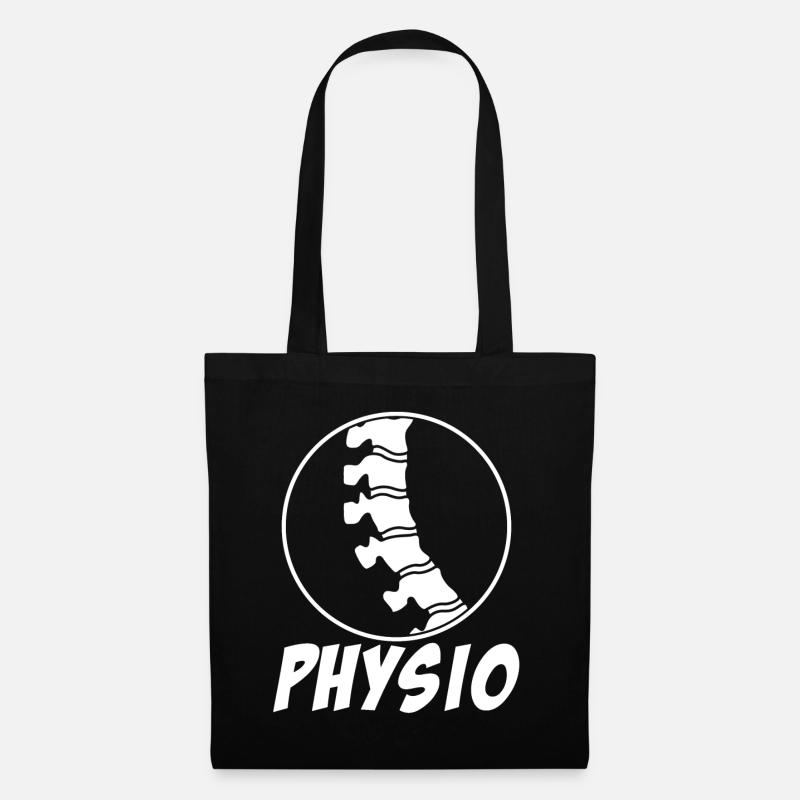 Physio Wirbelsäule Physiotherapeut - Stoffbeutel - Schwarz