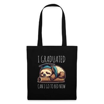 Degree Sleeping Sloth Uni Master Bachelor - Tote Bag - black - Front