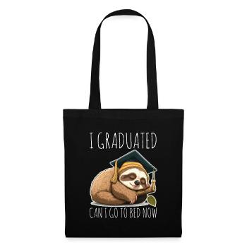 Degree Sleeping Sloth Uni Master Bachelor - Tote Bag - black - Front
