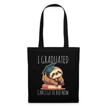 Degree Sleeping Sloth Uni Master Bachelor - Tote Bag - black - Front