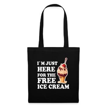 Crème glacée Crème glacée molle Je suis ici pour la crème glacée - Sac en tissu - noir - Devant