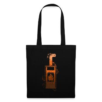 Poêle à foyer Poêle à bois - Sac en tissu - noir - Devant