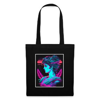 Vaporwave Griechische Mythologie Gott Neon Olymp - Stoffbeutel - Schwarz - Vorne