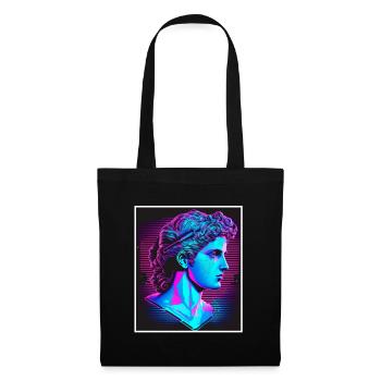 Vaporwave Griechische Mythologie Gott Neon Olymp - Stoffbeutel - Schwarz - Vorne