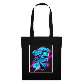 Vaporwave Mythologie grecque Dieu Neon Olympus - Sac en tissu - noir - Devant