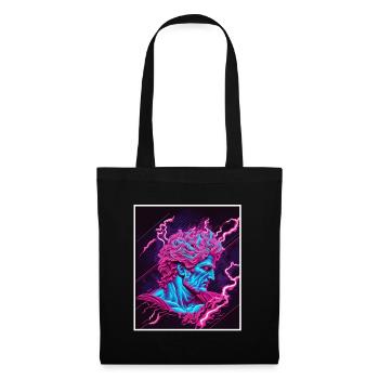 Vaporwave Mythologie grecque Dieu Neon Olympus - Sac en tissu - noir - Devant