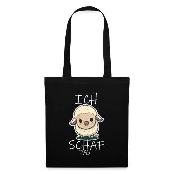 Komme Was Wolle Ich Schaf Das Depression Schäfchen - Stoffbeutel - Schwarz - Vorne