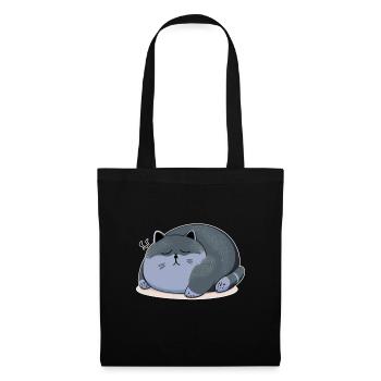 Sleeping Fat Cat Chemise de sommeil Chemise en câlin - Sac en tissu - noir - Devant