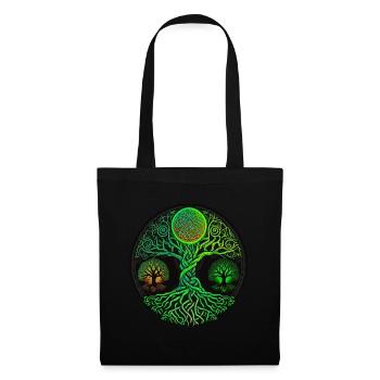 Arbre de vie Vikings celtiques - Sac en tissu - noir - Devant