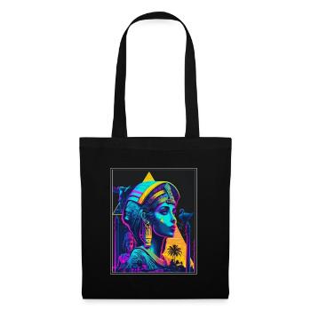 Vaporwave Retro Egypte Dieu Pyramides Néon - Sac en tissu - noir - Devant