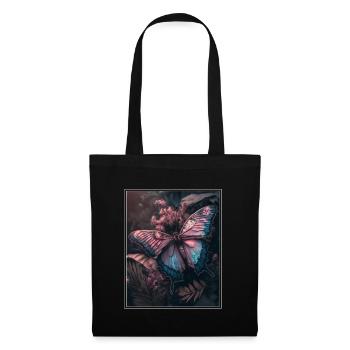 Cottagecore Fairy Fairy Forest Fleurs Papillon - Sac en tissu - noir - Devant