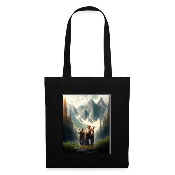 Bear Environment Forest Mountains Environmental Protection Species Protection - Tote Bag - black - Front