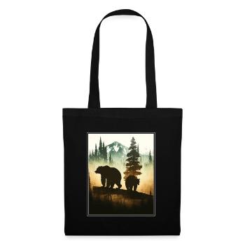 Bear Environment Forest Mountains Environmental protection Species protection - Tote Bag - black - Front