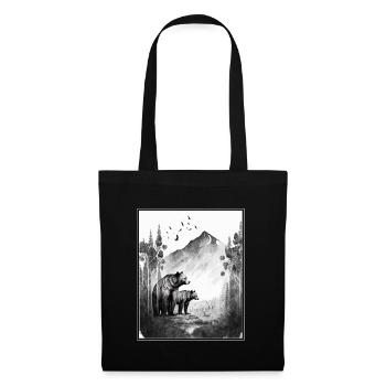 Bear Environment Forest Mountains Environmental Protection Species Protection - Tote Bag - black - Front