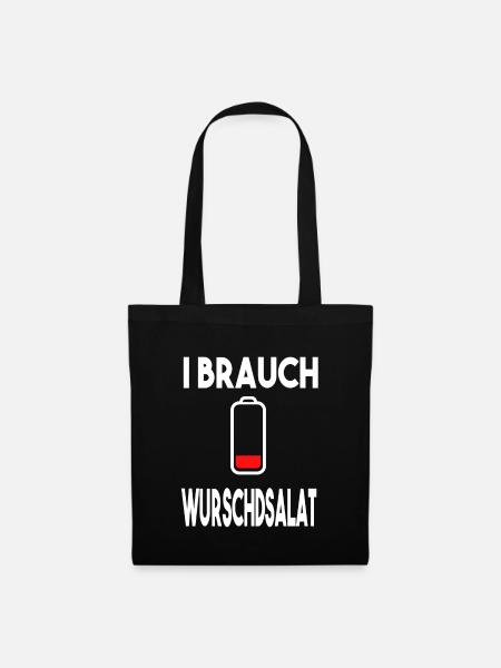 Schwäbisch Wurstsalat Schwaben - Stoffbeutel - Schwarz