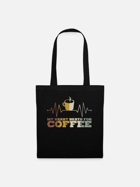 Kaffee Kaffetrinker Kaffeeliebhaber - Stoffbeutel - Schwarz