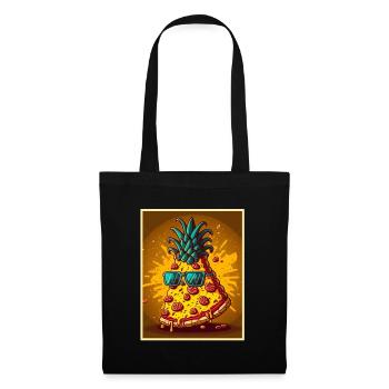 Pizza Ananas Hawaii Restauration rapide d’été Tomates - Sac en tissu - noir - Devant