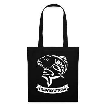 Carp angler fisherman - Tote Bag - black - Front